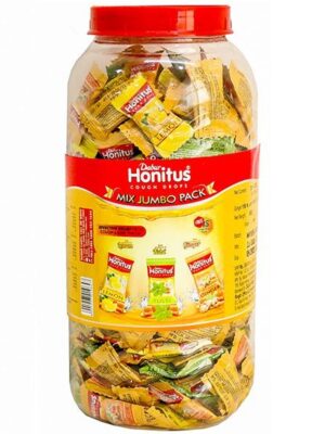 Honitus/Хонитус, Леденцы от кашля и боли в горле, ассорти (лимон, тулси, имбирь), 200 шт.
