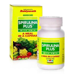 Spirulina Plus With Amla, Спирулина с амлой, восстановление организма, 60 шт.