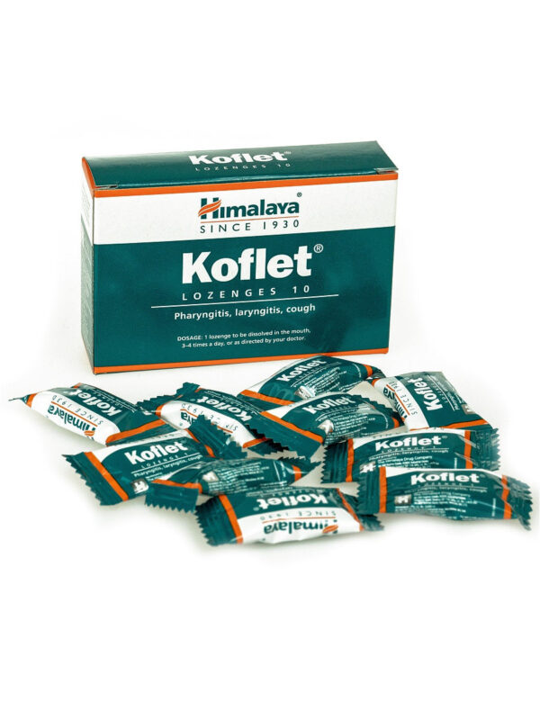 Koflet/Кофлет, фито-леденцы от кашля и боли в горле, 10 шт.