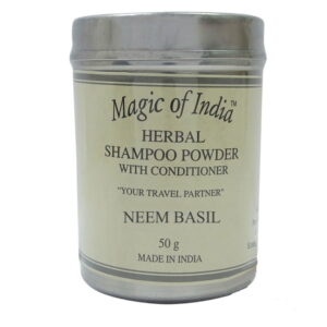 Shampoo Powder NEEM BASIL/Ним-Базилик, Сухой травяной шампунь-кондиционер (2в1), 50 г