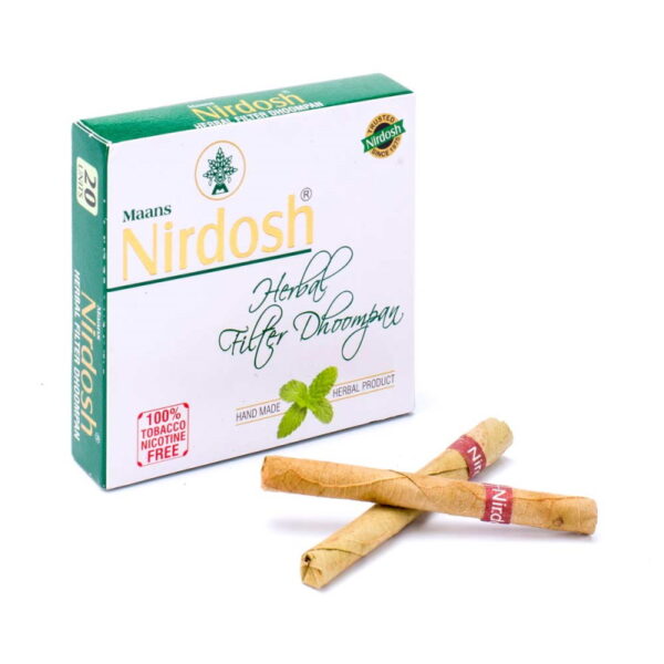 Nirdosh Herbal Filter Dhoompan/Нирдош, травяные сигареты без табака и никотина, 20 шт.