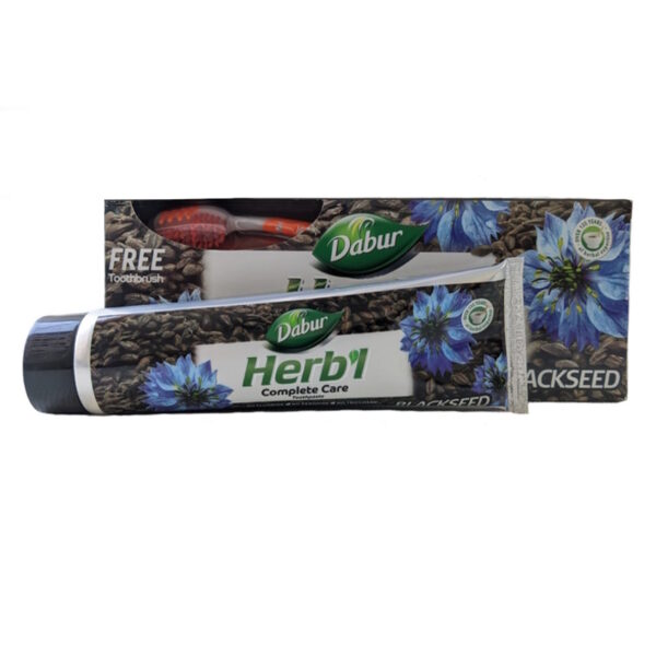 Herb’l Black Seed Комплект: Зубная паста с маслом чёрного тмина, 150 г + зубная щётка