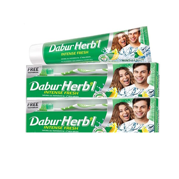 Herb’l Два Комплекта Mint&Lemon: Зубная паста с мятой и лимоном, 150 г + зубная щётка