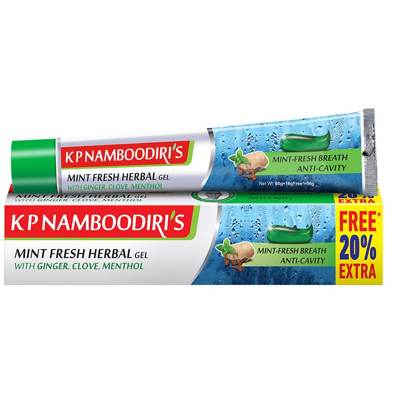 Namboodiri’s Mint Fresh/Намбудирис, Гелевая зубная паста с имбирём, гвоздикой и ментолом, 88 г