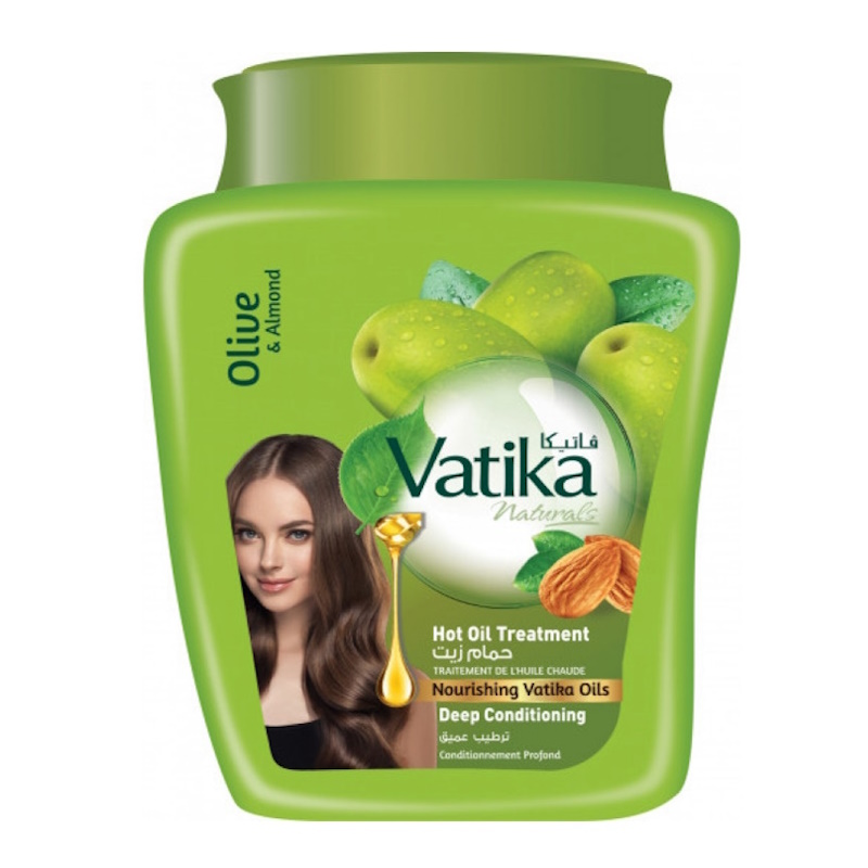 Vatika Olive&Almond/Маска для волос, олива и миндаль, глубокое увлажнение, 500 г