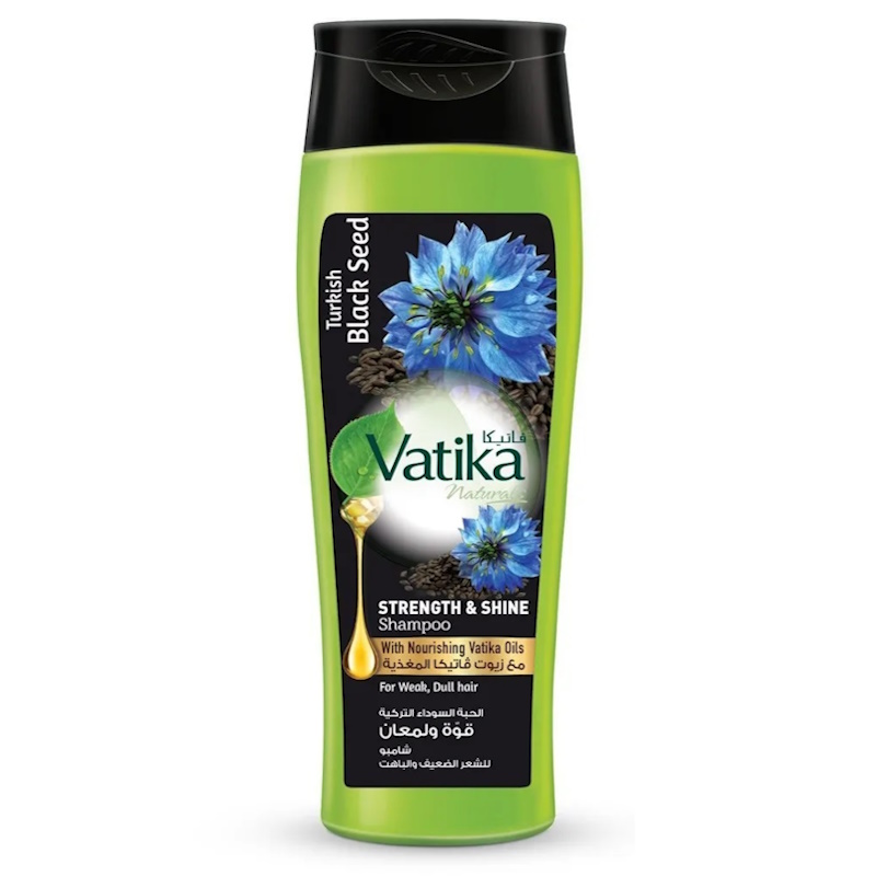 Vatika Black Seed/Шампунь с черным тмином, для силы и сияния волос, 400 мл
