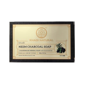 Neem Charcoal Soap, глицериновое мыло ручной работы, с маслом нима и древесным углём, 125 г